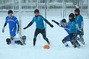 Непростые погодные условия закаляют характер юных футболистов