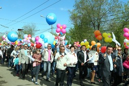 Газовики на параде Победы 9 мая