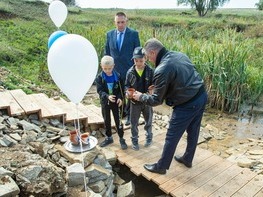 Возрожденный родник у Села Марьевка Октябрьского района