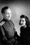 Александр Севастьянов с дочерью Лидией, 1946 год, город Оренбург