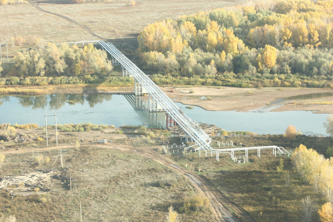Воздушный переход через реку Урал