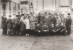 Коллектив ОПС-9 после субботника, 1976 год