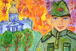 Рисунок Алексея Ещаулова (из архива конкурса "Буду помнить о войне", 2015 год)