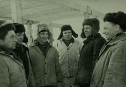 Бригада монтажников мастера В.И. Кузьмина на УКПГ № 8, 1973 год