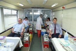 В этот раз работники Общества пополнили банк донорской крови на 12,5 литра