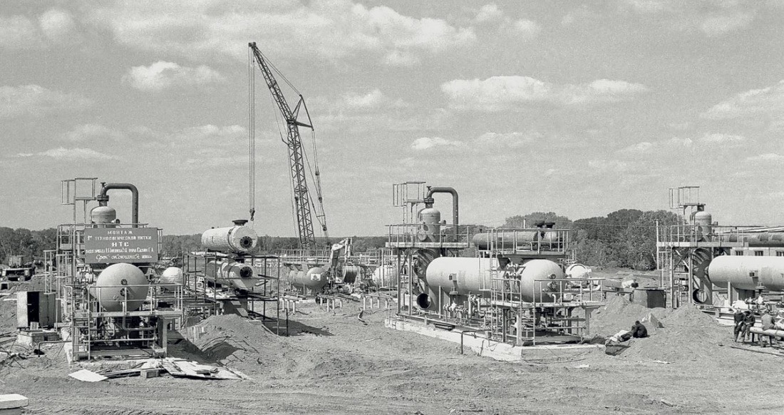 Строительство УКПГ № 6. 1970-е годы.