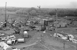 Строительство установки комплексной подготовки газа № 14, 1978 год