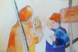 Рисунок победителей творческого конкурса Дениса Пивоварова и его сына Вячеслава
