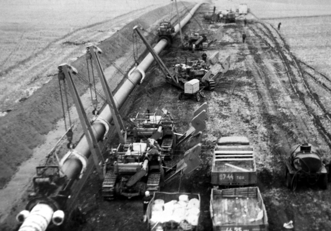 Строительство газпровода "Оренбург — Заинск". 1970 год
